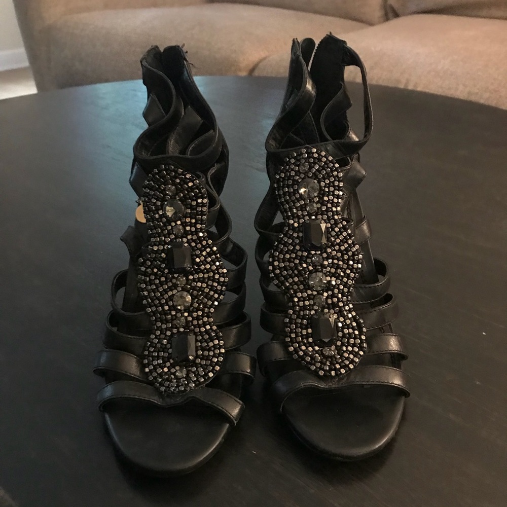 Black Studded Heel